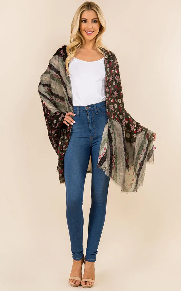 OP8572 Multi Printed Oblong Scarf
