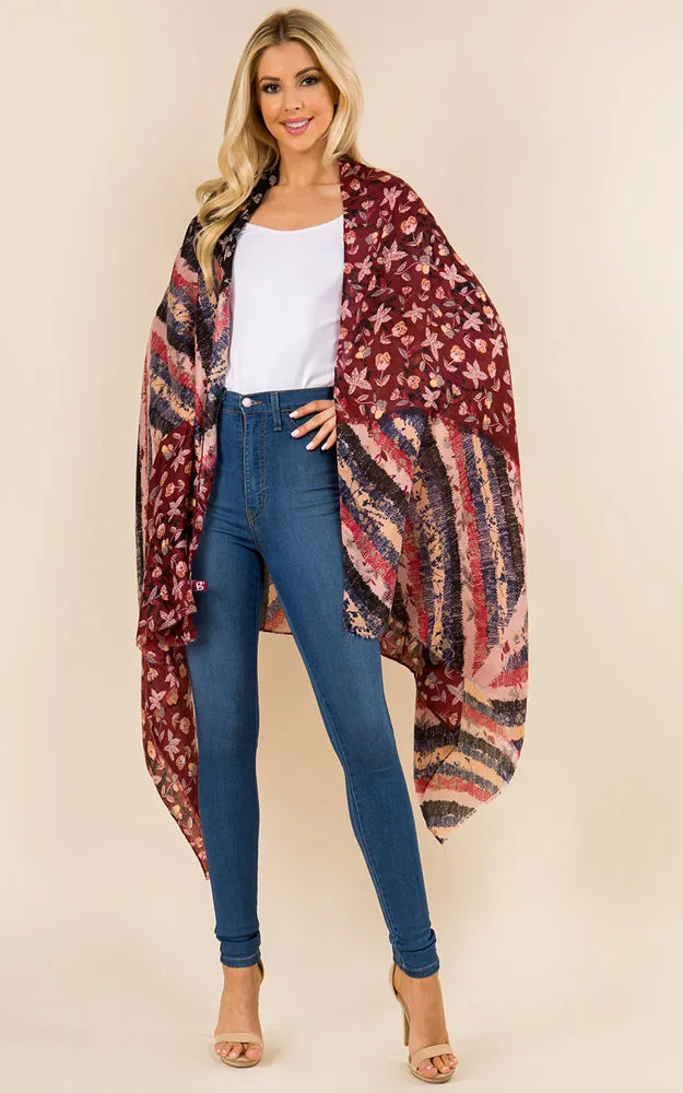 OP8572 Multi Printed Oblong Scarf