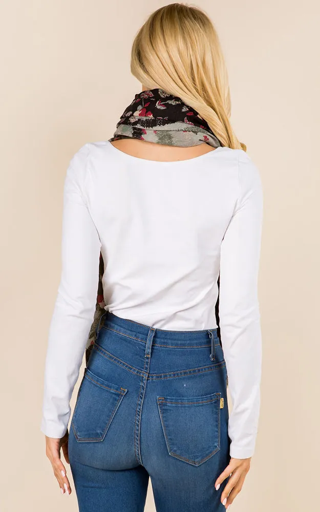 OP8572 Multi Printed Oblong Scarf