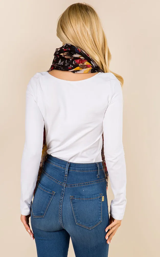 OP8572 Multi Printed Oblong Scarf