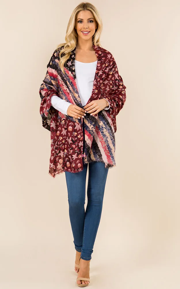OP8572 Multi Printed Oblong Scarf