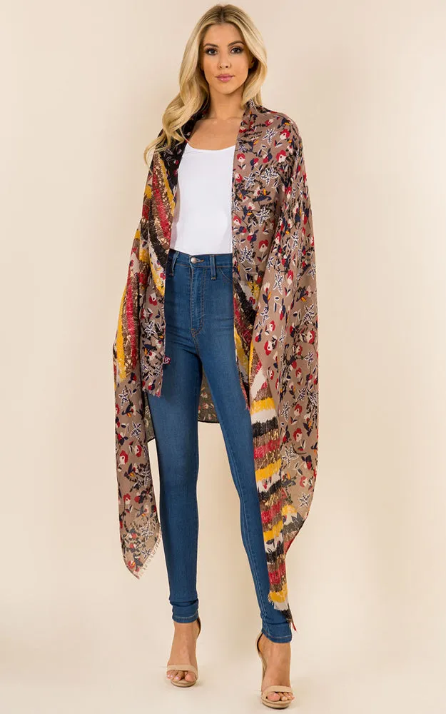 OP8572 Multi Printed Oblong Scarf