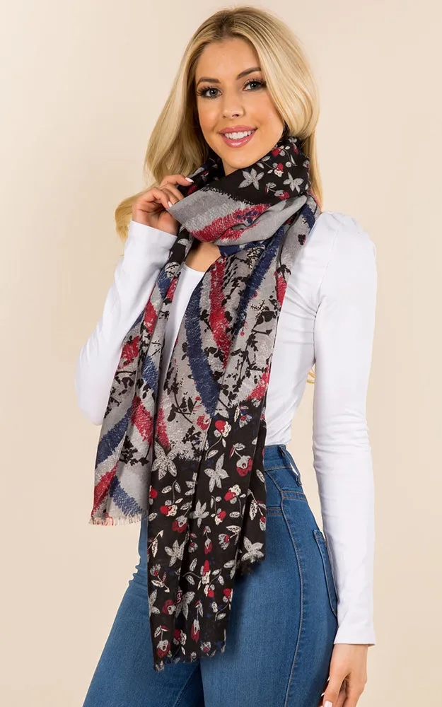 OP8572 Multi Printed Oblong Scarf