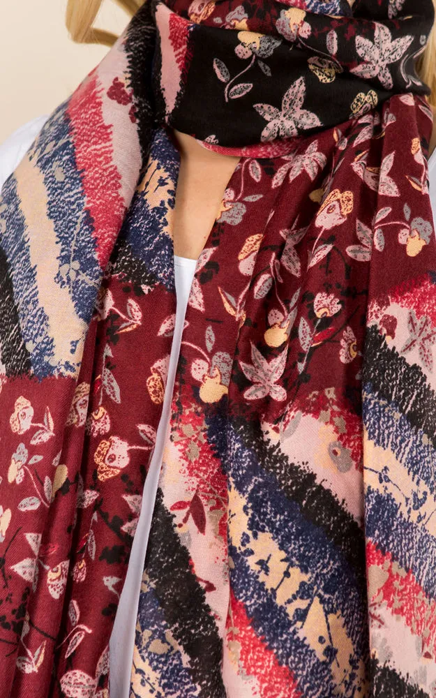 OP8572 Multi Printed Oblong Scarf