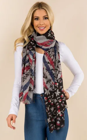 OP8572 Multi Printed Oblong Scarf