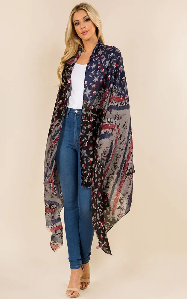 OP8572 Multi Printed Oblong Scarf