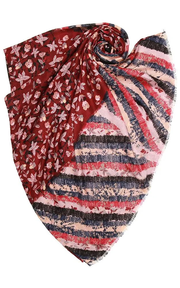 OP8572 Multi Printed Oblong Scarf