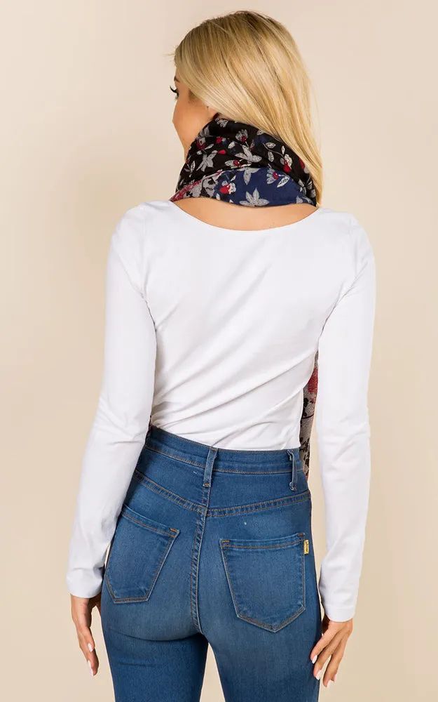 OP8572 Multi Printed Oblong Scarf