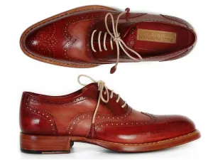 Paul Parkman Men's Wingtip Oxfords (Bordeaux & Camel)