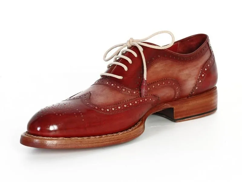 Paul Parkman Men's Wingtip Oxfords (Bordeaux & Camel)