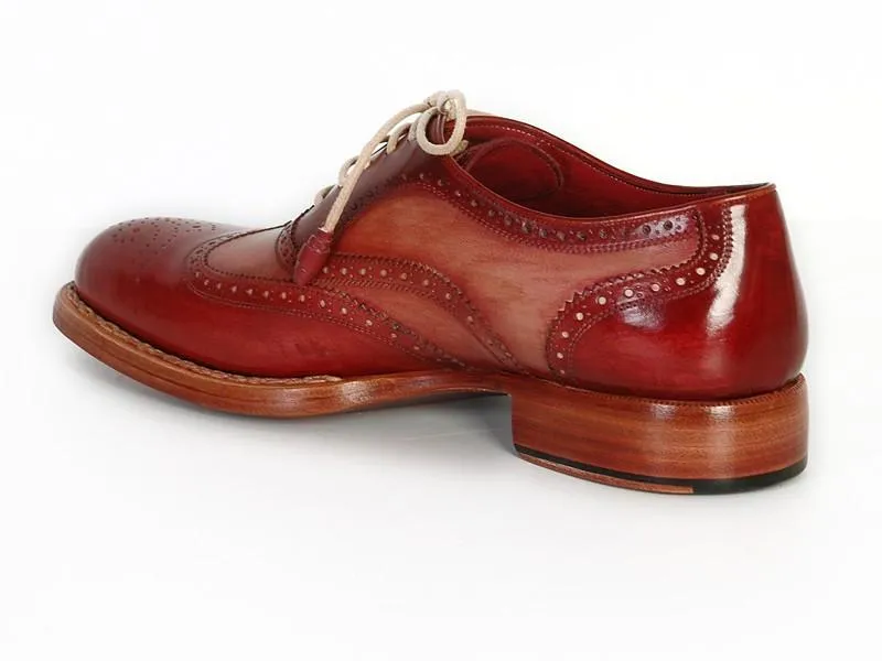 Paul Parkman Men's Wingtip Oxfords (Bordeaux & Camel)