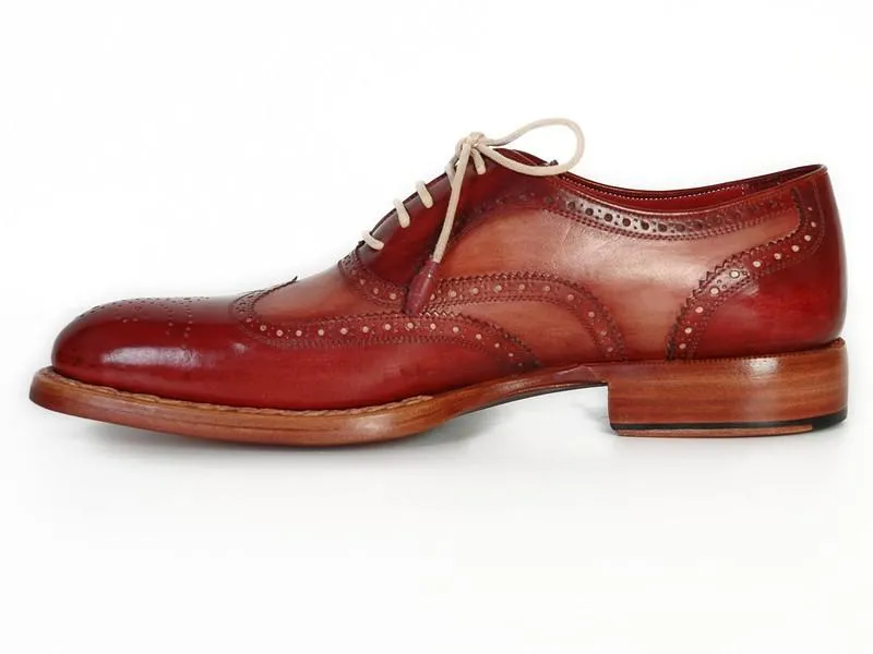 Paul Parkman Men's Wingtip Oxfords (Bordeaux & Camel)