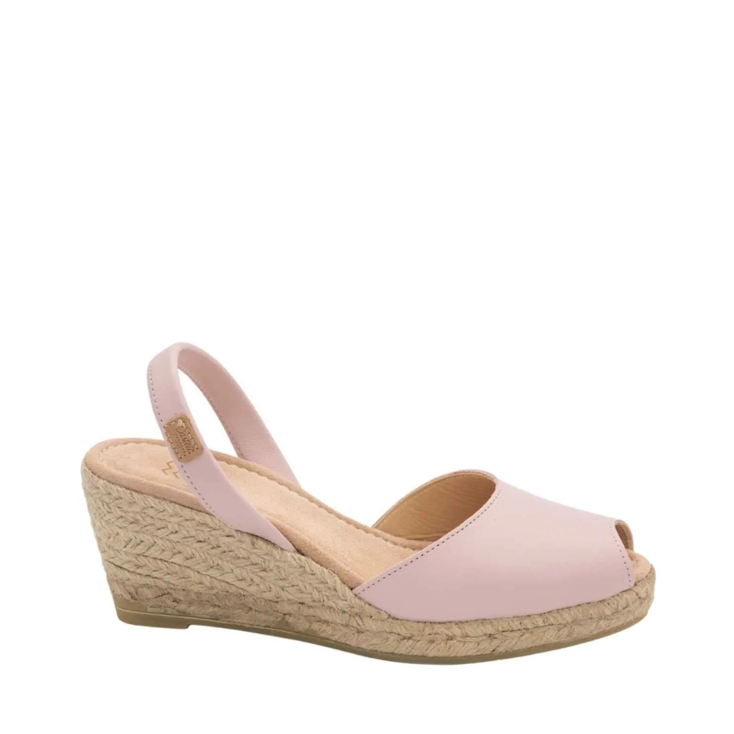 Plain Open Toe Leather Menorcan Espadrille for women - 2006 Frida Montada Ciervo 5C