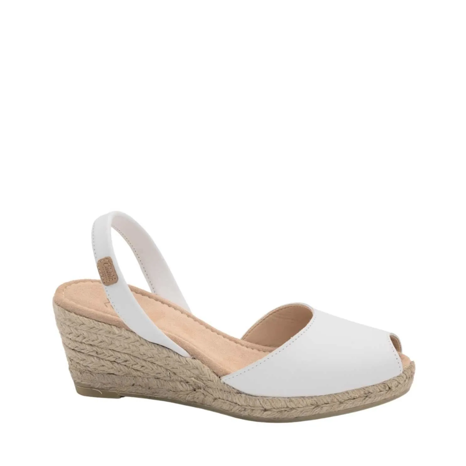 Plain Open Toe Leather Menorcan Espadrille for women - 2006 Frida Montada Ciervo 5C
