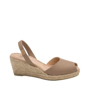 Plain Open Toe Leather Menorcan Espadrille for women - 2006 Frida Montada Ciervo 5C