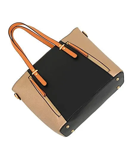The Joy Collection Loving Liquid Line Wine Purse with Hidden Spout - Holds 1.5 ltrs. - Wine Tote (Black/Bronze)