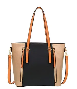 The Joy Collection Loving Liquid Line Wine Purse with Hidden Spout - Holds 1.5 ltrs. - Wine Tote (Black/Bronze)