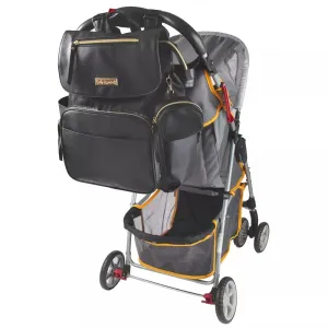 Vegan Leather Diaper Bag - Black (See Description)