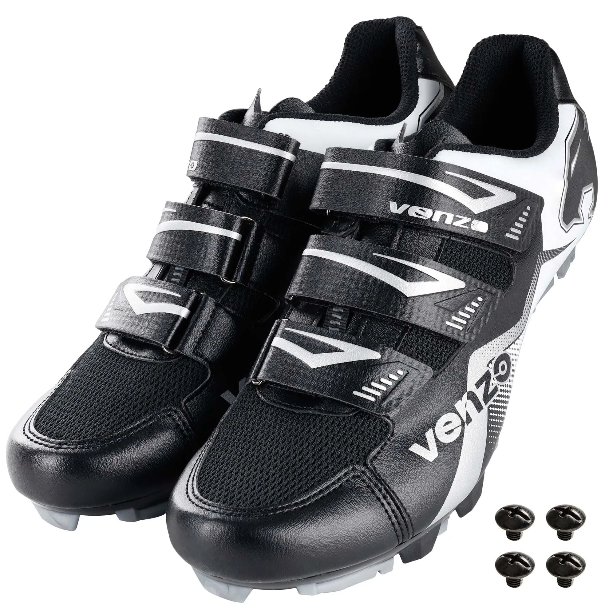 Venzo Men's Mountain Bike Bicycle Cycling Shoes with Multi-Function Clip-less Pedal & Cleat - Compatible with Shimano SPD & Crankbrother Systems - 7.5 US Men